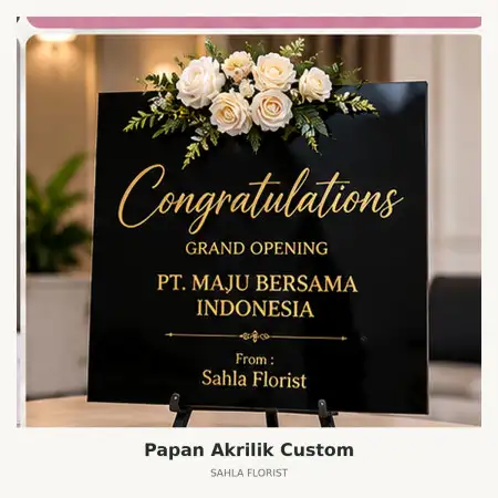 Papan Bunga Akrilik Ende